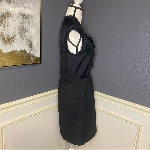 Sea NY Mixed Media Pussy Bow Button Down Dress - Picture 5 of 10